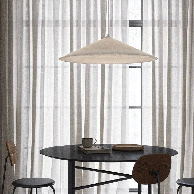 suspension en soie nordique moderne led luminaire suspendu en tissu - vue 5 sur 9