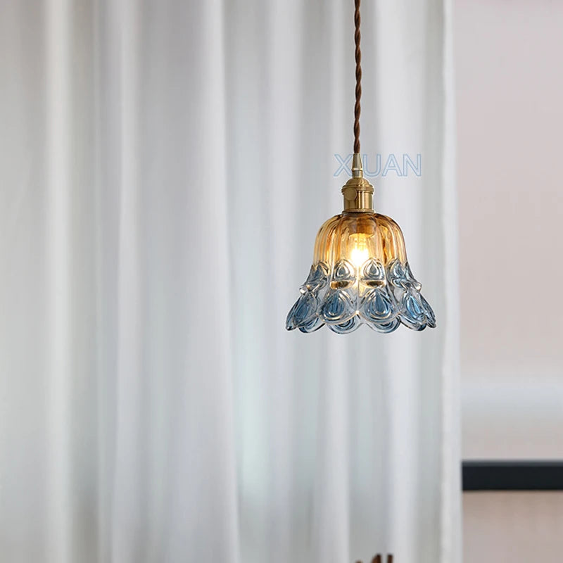 suspension en verre appliques chevet lumière suspendue