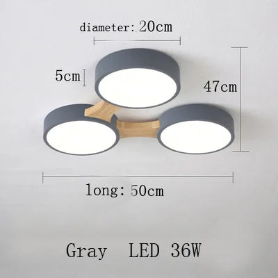 plafonnier moderne en bois avec éclairage led intérieur - vue 18 sur 36