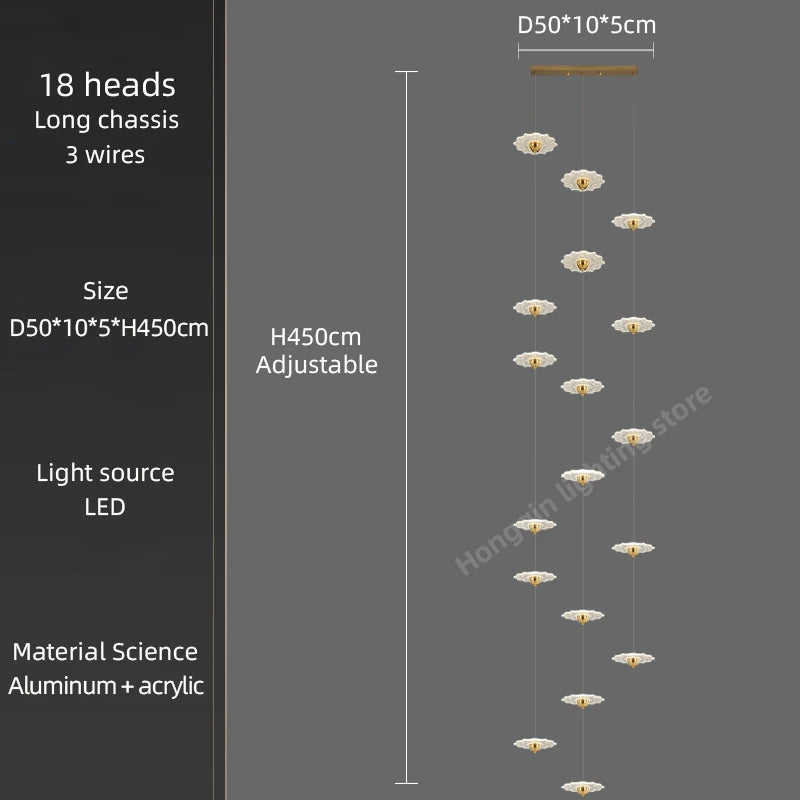 lustre moderne à led pour éclairage intérieur décoratif - vue 12 sur 26