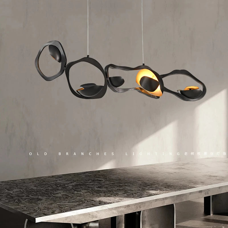 lustre art nordique de luxe pour restaurant italien - vue 4 sur 8