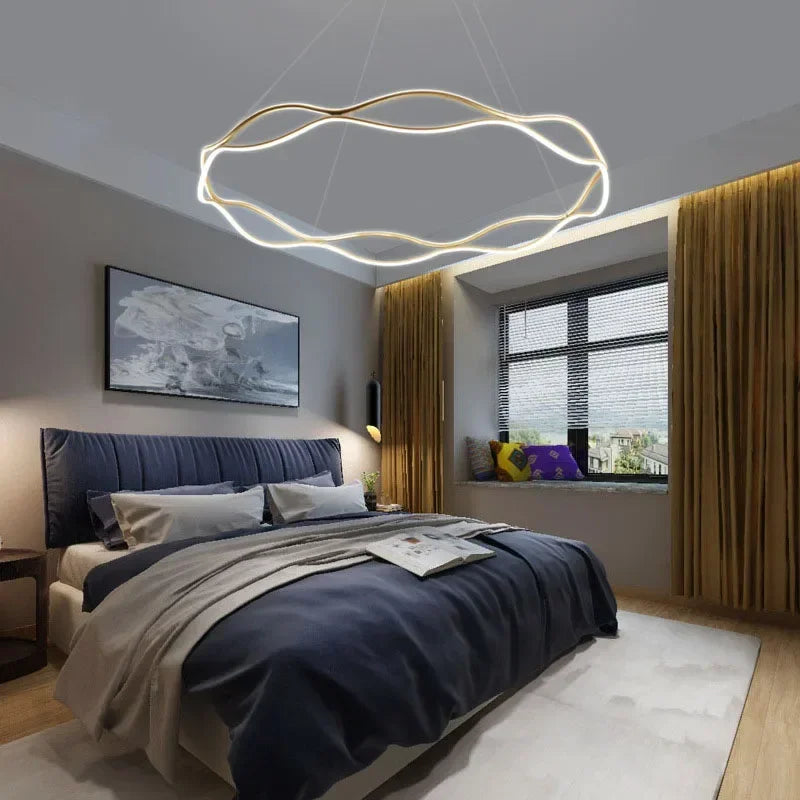 suspension moderne à led pour décoration intérieure élégante et luxueuse - vue 4 sur 18