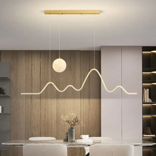 Minimalistischer nordischer Kronleuchter mit kreativem Sternenhimmel-Lichteffekt - vue 5 sur 10