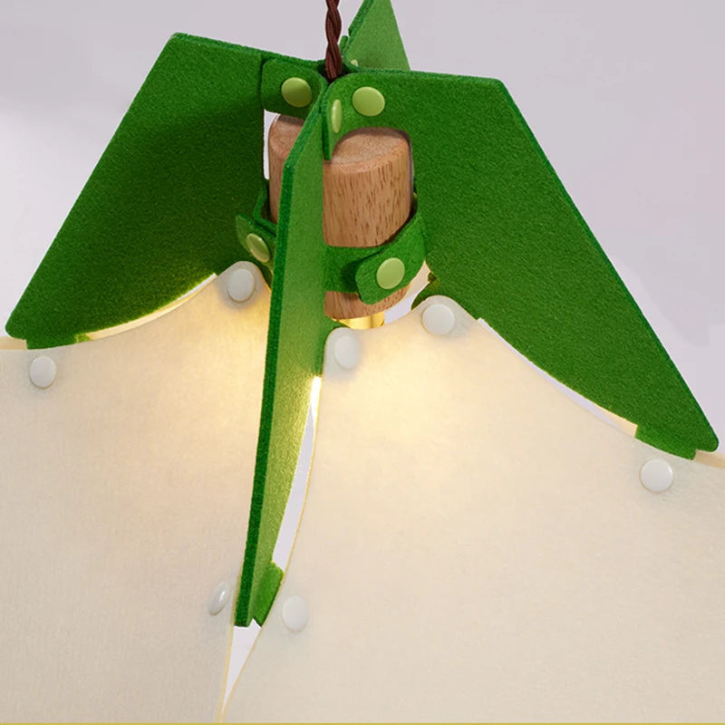 Art Design Restaurant Pendant Lamps Detachable Felt Sconces LED E27 Hanging Light for Living Room Dining Table Green White Pink - vue 7 sur 11