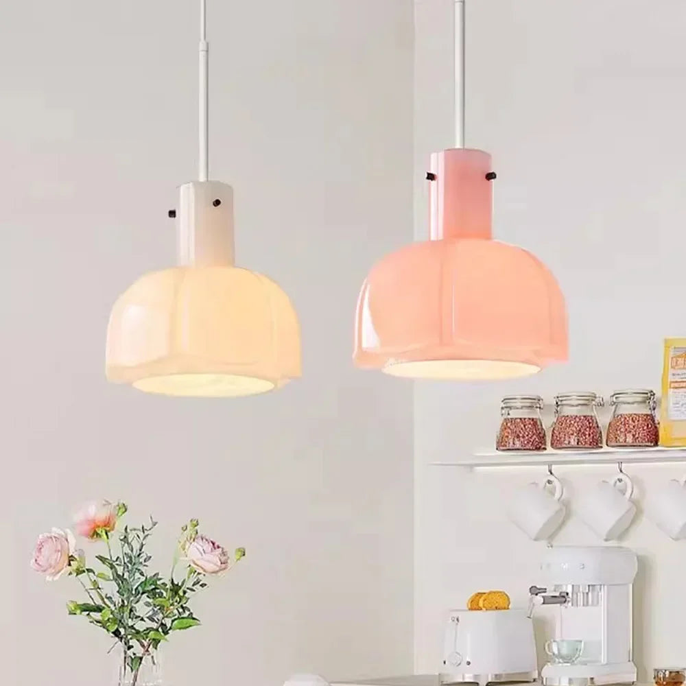 lampe led suspendue en verre design nordique pour intérieur - vue 4 sur 12