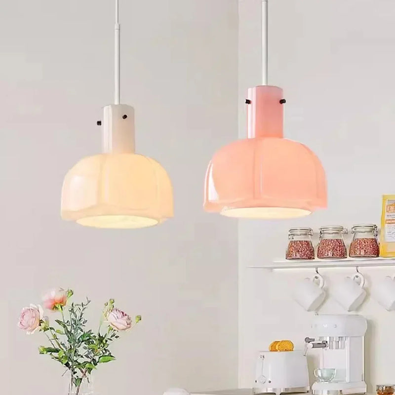 lampe led suspendue en verre design nordique pour intérieur