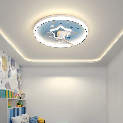 Moderner LED-Deckenventilator mit dekorativer Deckenleuchte für den Innenbereich