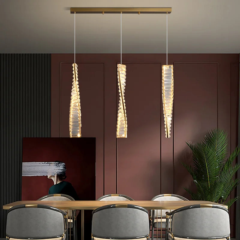 lustre en cristal design moderne pour ambiance élégante - vue 7 sur 11