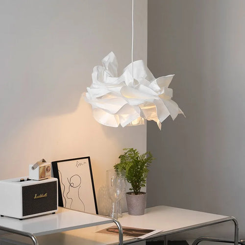 Minimalistischer LED-Papier-Kronleuchter für den Innenbereich DIY - vue 2 sur 12