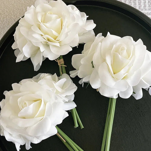 bouquet de roses artificielles décoratives pour jardin