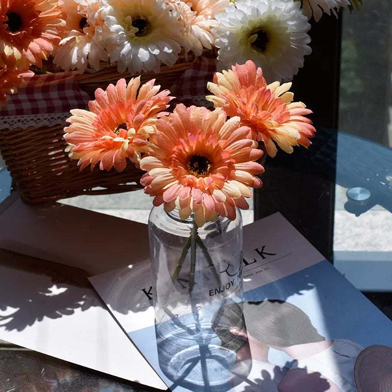 fleurs de gerbera artificielles pour décoration de fête et mariage - vue 7 sur 13