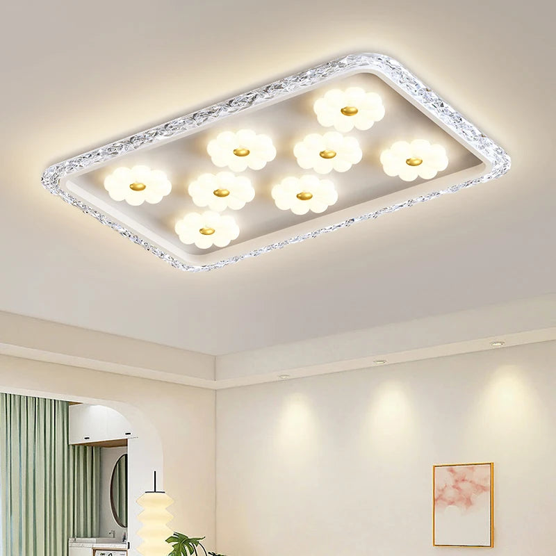 plafonnier à led moderne en cristal pour décoration intérieure - vue 4 sur 11