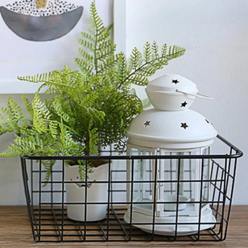 panier de rangement en métal pour organisation pratique et élégante - vue 6 sur 6