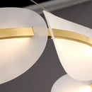 lustre nordique led en acrylique avec design de pétale