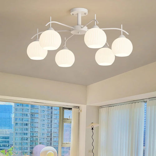LED-Kronleuchter nordisches Design Sandyha aus Glas - vue 4 sur 9