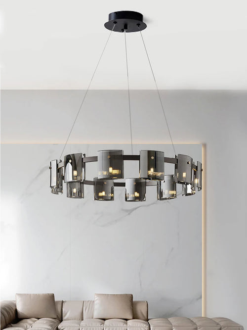 Moderner Glaskronleuchter für elegantes Designlicht