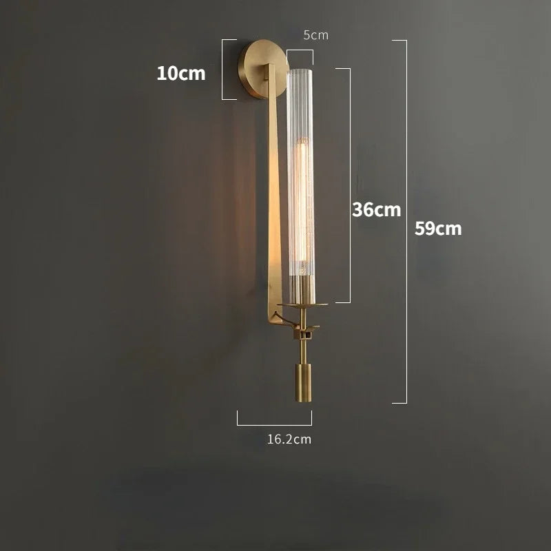 applique murale led moderne en laiton décoration créative