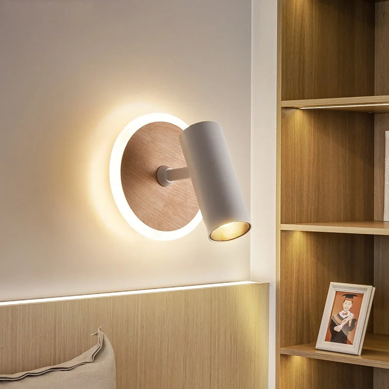 applique murale led pivotante pour lecture ambiance wabi-sabi - vue 5 sur 8