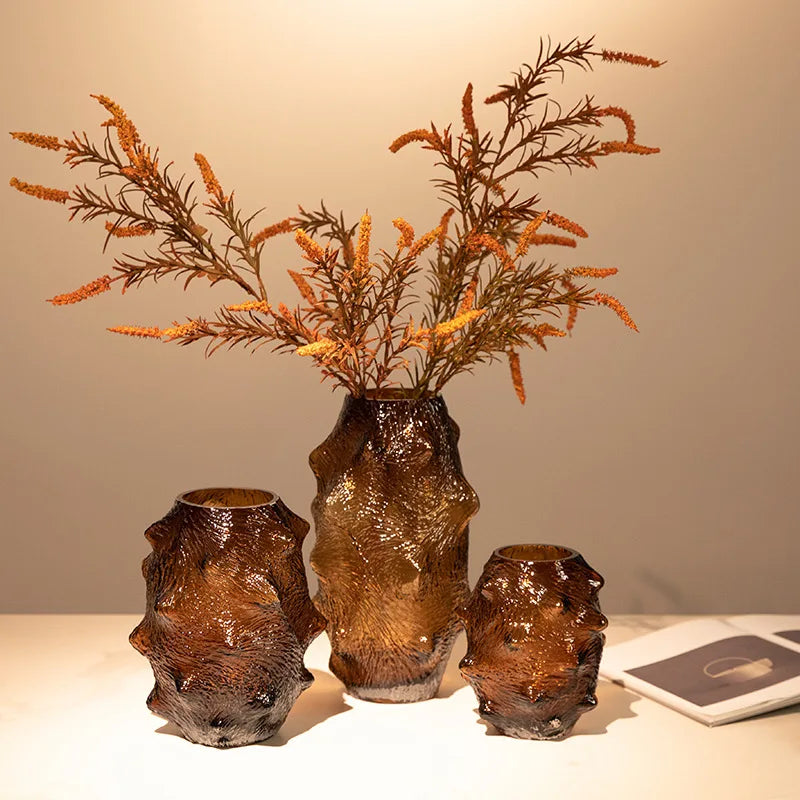 vase en verre concombre de mer pour terrarium décoratif - vue 5 sur 10