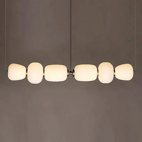 Moderner minimalistischer Glas-Kronleuchter für kreative Räume und Bars - vue 2 sur 7