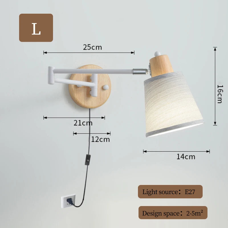 Moderne Teleskop-Wandleuchte Faltbare Leselampe Minimalistisch