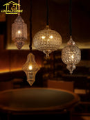 Vintage Pendelleuchte im marokkanischen Design für Café und Restaurant