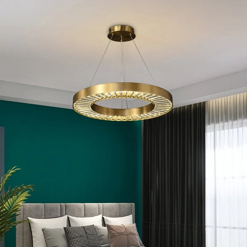 lustre en cristal à led design pour intérieur élégant - vue 4 sur 11