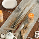 Chemin de table motifs rayures abstraites style minimaliste