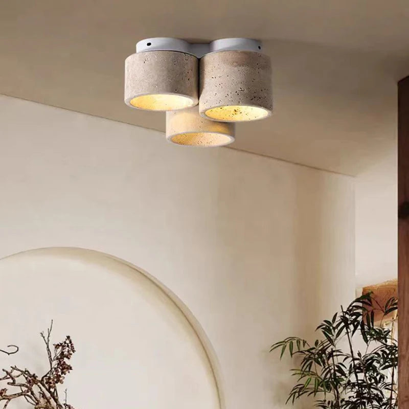 plafonnier en marbre naturel pour escaliers avec suspension