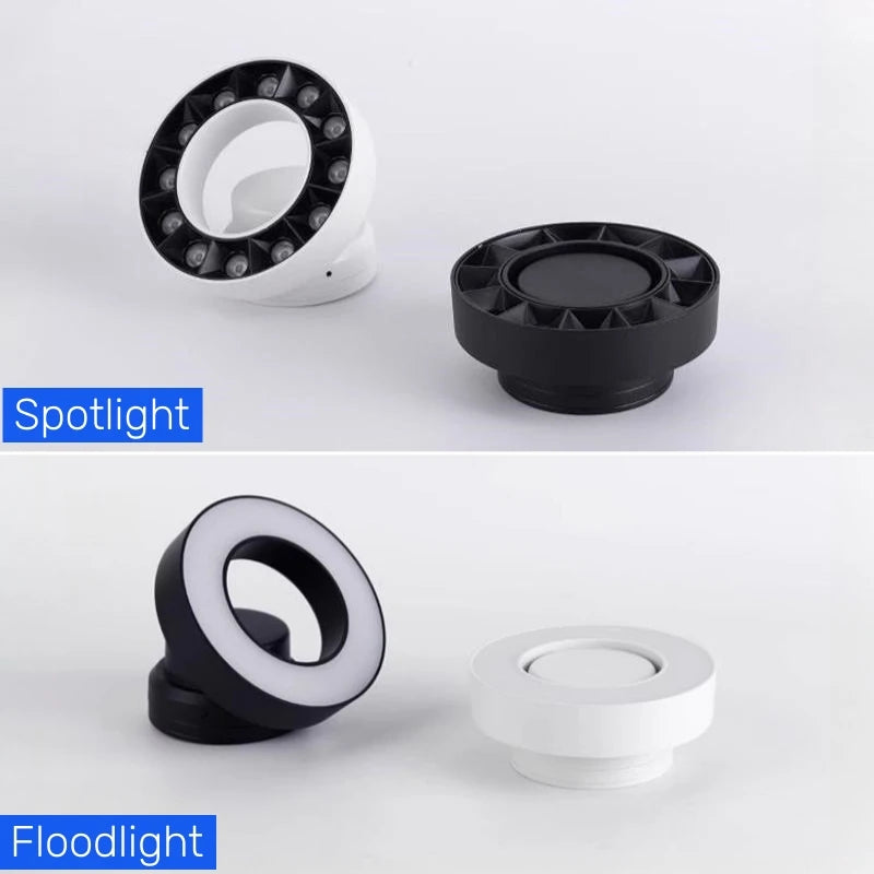Plafonnier spot anneau led anti-éblouissement monté sur surface pliable - vue 4 sur 10