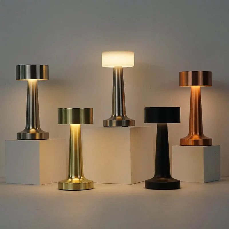 lampe de Table LED rétro capteur tactile Rechargeable - vue 3 sur 9