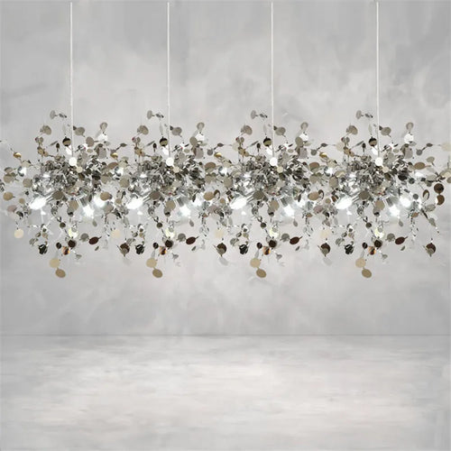 suspension design moderne en acier inoxydable pour intérieur