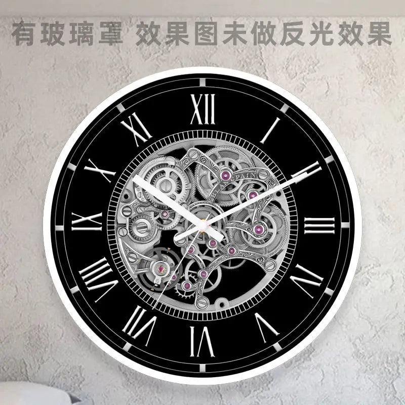horloge murale rétro silencieuse à quartz pour restaurant américain - vue 3 sur 7