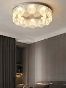 Runde LED-Deckenleuchte aus Glas Luxus modern