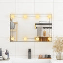 40x60 cm rectangular glass wall mirror with LED lights, home decoration wall Decker living room decoration