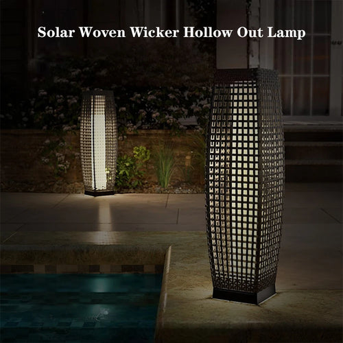 Dekorative Solar-Außenleuchte aus Rattan und Weide - vue 6 sur 8