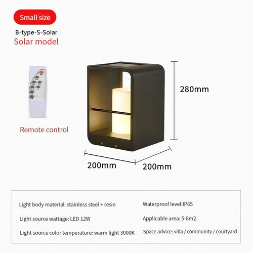 Wasserdichte LED-Solarleuchte für Garten und Hof - vue 18 sur 21