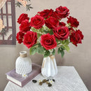 bouquet de roses artificielles en soie pour décoration de mariage
