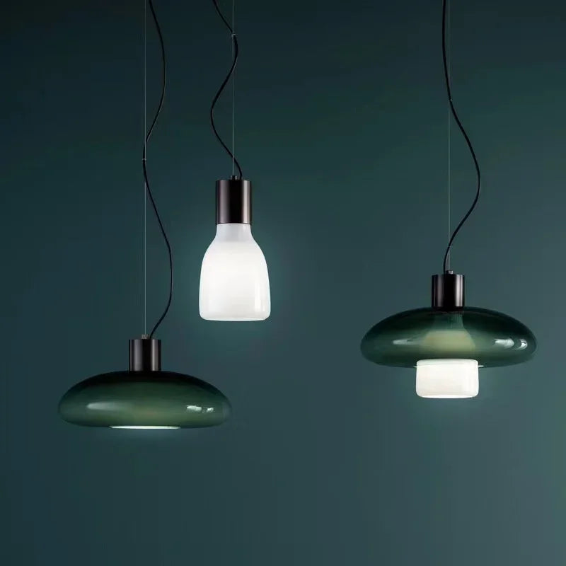 Italy Designer Glass Pendant Lamp Modern Ceiling Suspension Chandelier Hanging Light for Kitchen Island Dining Room - vue 2 sur 8