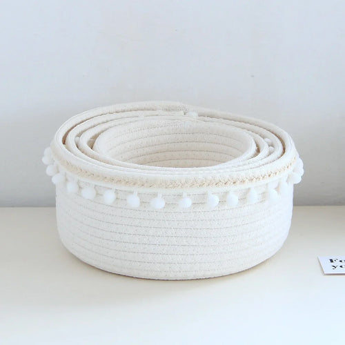 panier de rangement tissé portable pour jouets et bureau