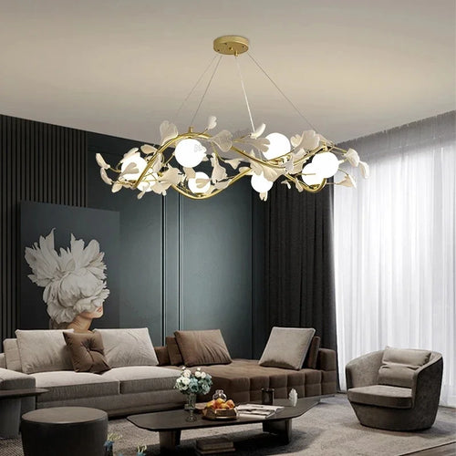 lustre moderne à pétales pour décoration intérieure créative - vue 3 sur 9