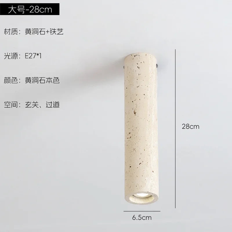 Zylindrische Deckenleuchte im japanischen Stil, minimalistisch und kreativ im Retro-Design