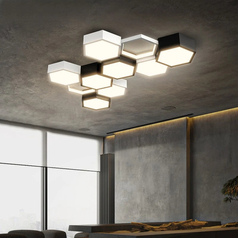 plafonnier triangle ultra mince moderne design élégant pour intérieur - vue 3 sur 13
