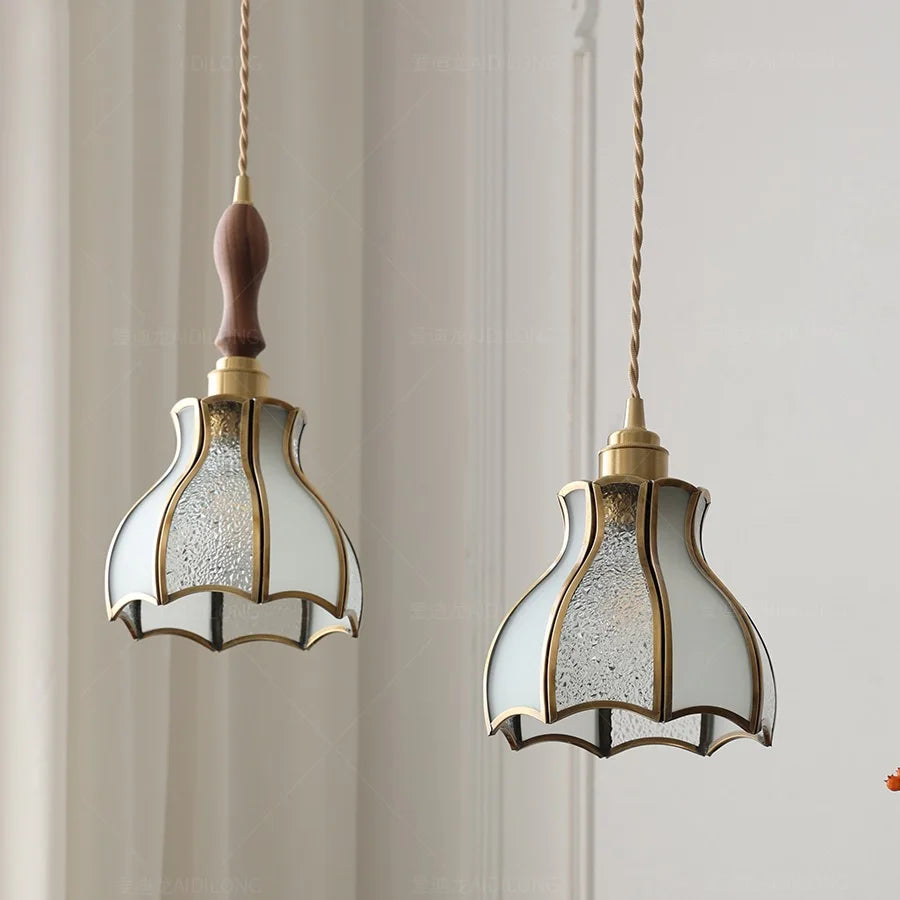 iwhd suspension moderne en cuivre verre led décorative - vue 11 sur 16
