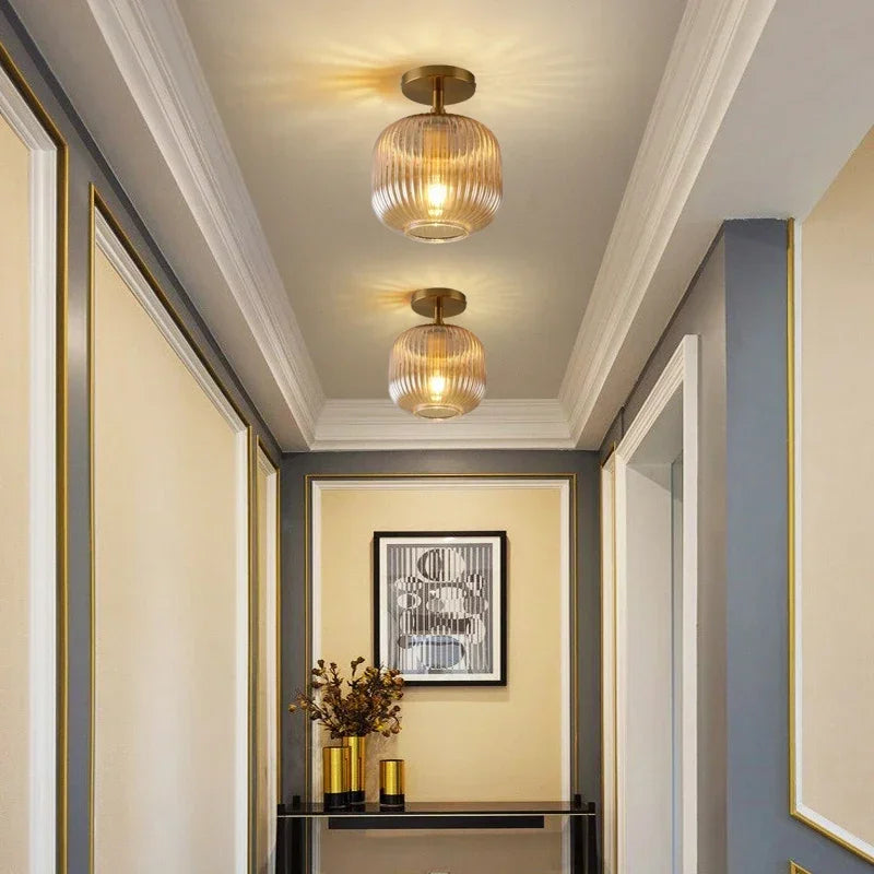 plafonnier led moderne en verre luxe pour décoration simple - vue 4 sur 18
