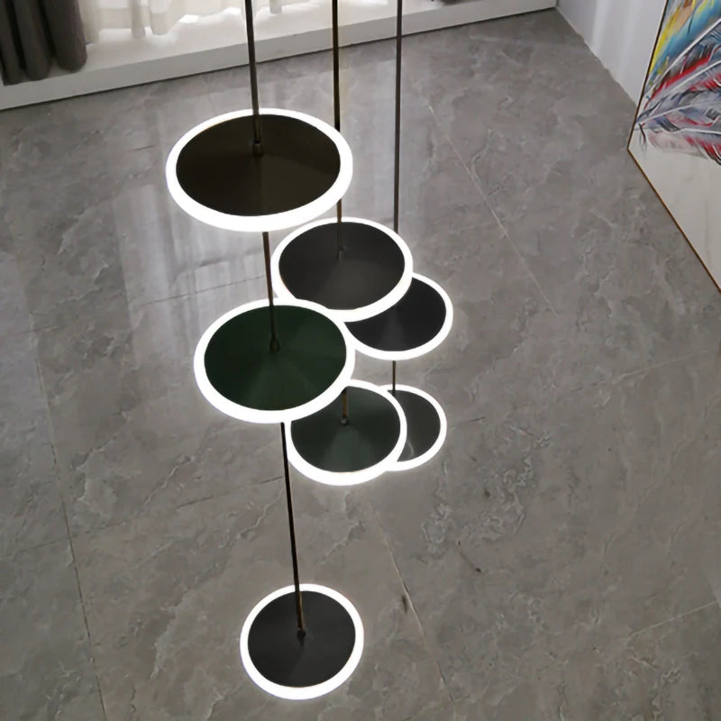 lustre moderne rond pour éclairage intérieur élégant - vue 7 sur 14