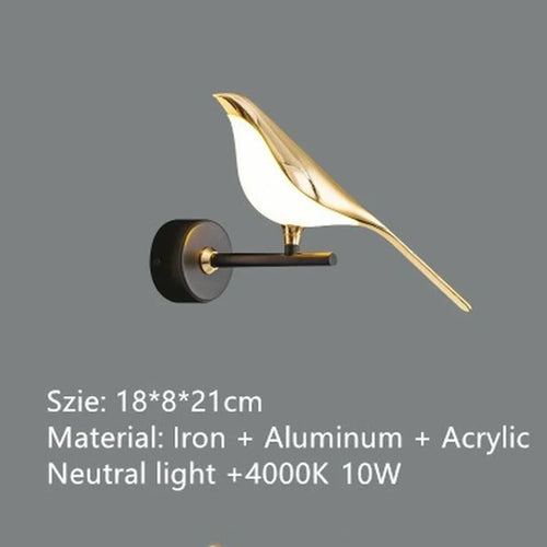Golden Bird LED-Wandleuchte drehbar hängend - vue 7 sur 7