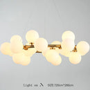 suspension lumineuse 25 têtes design romantique en verre