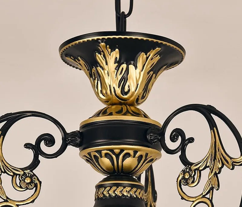 lustre rétro industriel en fer et verre créatif - vue 3 sur 13