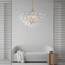 lustre suspendu à bulles de verre design moderne pour intérieur élégant